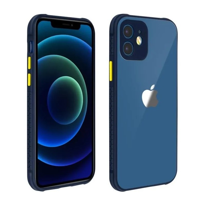 Coque silicone iPhone 12 - Bleu nuit